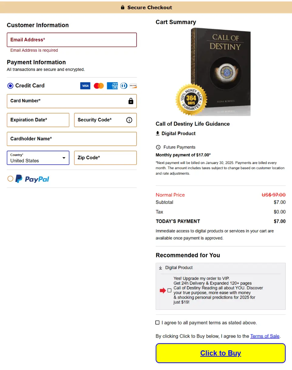 Call-of-Destiny-order page Call-of-Destiny-order page